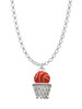 Basketball - Over Hoop Charm Necklace