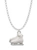 White Ice Skates Charm Necklace