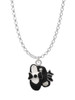 Black Enamel Tap Shoes Charm Necklace