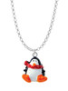 Resin Penguin with Red Scarf Charm Necklace