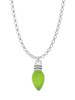 Christmas Lights - Lime Green Resin Charm Necklace