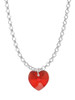 Red Crystal Heart Charm Necklace
