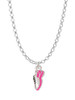 Mini Hot Pink Running Shoe Charm Necklace