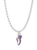 Mini Purple Running Shoe Charm Necklace