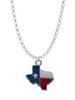 Enamel Lone Star Texas Charm Necklace