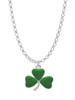 Green Three Leaf Clover - Shamrock Charm Necklace