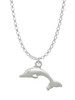 Antiqued Dolphin Charm Necklace
