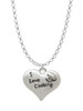 I love Cooking Heart with Chef Hat Charm Necklace
