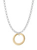 Medium Gold Tone Karma Ring Charm Necklace
