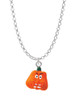 Resin Funny Boo! Pumpkin Charm Necklace