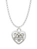 Small Celtic Heart Knot Charm Necklace