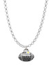 Mini Football with AB Crystal Charm Necklace