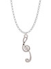 Long Curly Clef Charm Necklace