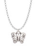 Filigree Curls Butterfly Charm Necklace