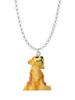 Resin Sitting Puppy Charm Necklace