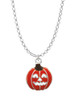 Jack O'Lantern with Cutout Eyes Charm Necklace
