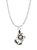 Flower with AB Crystal Charm Necklace