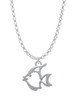 2-D Open Angel Fish Charm Necklace