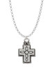 Large Southwestern Antiqued Cross Charm Necklace