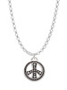 Beaded Peace Sign Charm Necklace
