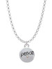 Peace with AB Crystal and Dove Charm Necklace