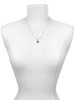 Capital Gold Tone Letter - E - Pebble Disc - Charm Necklace