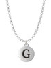 Capital Letter - G - Pebble Disc - Charm Necklace