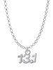 Half Marathon - 13.1 with Clear Crystal Charm Necklace