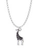 Antiqued Giraffe Charm Necklace