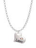 Love Heart with AB Crystal Charm Necklace