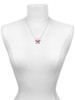 Large Hot Pink & Purple Butterfly Charm Necklace