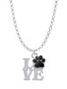 Love with Black Paw Charm Necklace