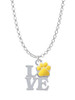 Love with Yellow Paw Charm Necklace