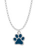 Medium Translucent Navy Paw Charm Necklace