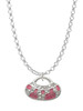 Hot Pink Retro Purse Charm Necklace