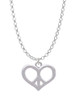 Heart Peace Sign Charm Necklace