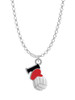 I Love Volleyball - Red Heart Charm Necklace