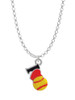 I love Softball - Red Heart Charm Necklace