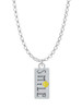 Smile with Smiley Face Rectangle Charm Necklace