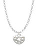 Small Heart with Cut Out Stars Charm Necklace