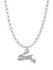 Leaping Rabbit Charm Necklace