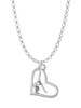 Gymnast in Heart Charm Necklace