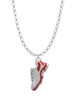 Red Running Shoe Charm Necklace