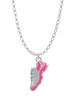 Hot Pink Running Shoe Charm Necklace
