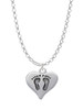 Heart with Baby Feet Charm Necklace