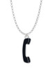 Black Telephone Charm Necklace