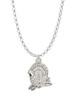 Medium Silver Tone Turkey Charm Necklace