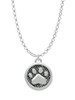 Paw in Circle Charm Necklace