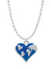 Enamel Earth Heart Charm Necklace