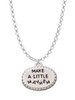 Make a Little Mayhem Oval Charm Necklace